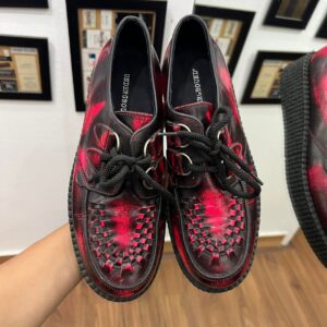 Underground Men's Red Wulfrun Molted Leather Creepers