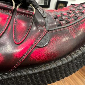 Underground Men's Red Wulfrun Molted Leather Creepers