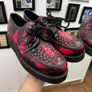 Underground Men's Red Wulfrun Molted Leather Creepers