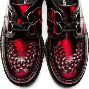 Underground Men's Red Wulfrun Molted Leather Creepers